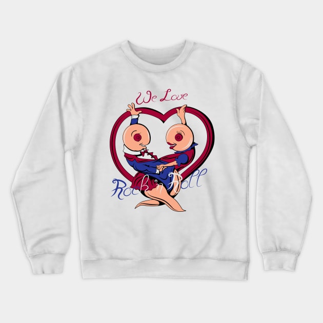 Rock and roll Crewneck Sweatshirt by peace and love